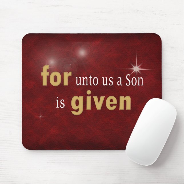 Mousepad Texto Religioso de Natal em Vermelho (Com mouse)
