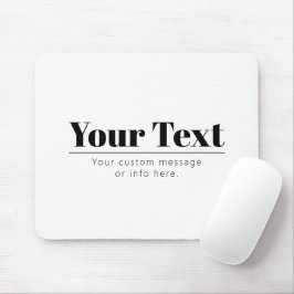 Mousepad Texto Retromoderno da na moda | Preto & Branco