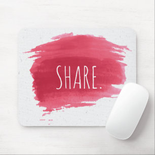 Mousepad Texto SHARE No Suporte Do Mouse De Pintura Vermelh