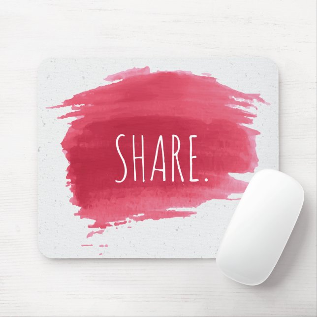 Mousepad Texto SHARE No Suporte Do Mouse De Pintura Vermelh (Com mouse)