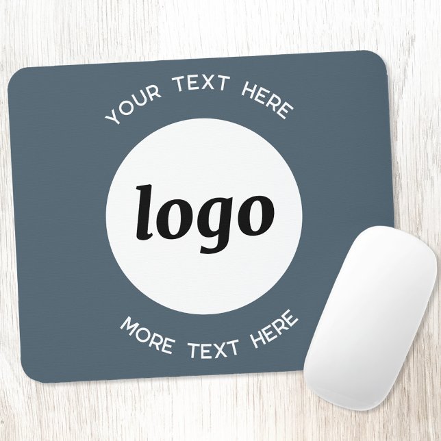Mousepad Texto Simples de Logotipo Promocional Empresarial  (Simple logo with custom text business branding promotional mousemat)