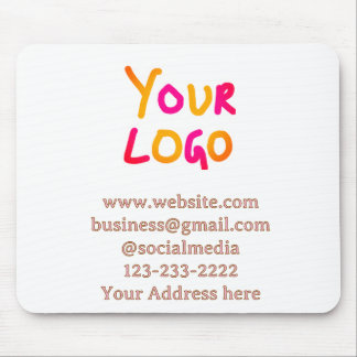 Mousepad texto simples mínimo adicione seu logotipo/design