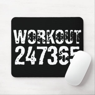 Mousepad Texto vestido e arranhado Workout 247365 branco