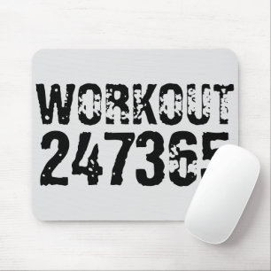 Mousepad Texto vestido e arranhado Workout 247365 preto