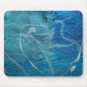 Mousepad Textura abstrato azul e prateada