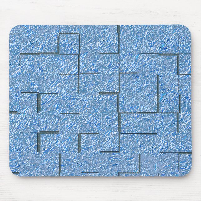 Mousepad Textura azul-silicone com efeito mosaico e alivio (Frente)