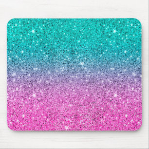 Mousepad Textura brilhante rosa quente e turquesa