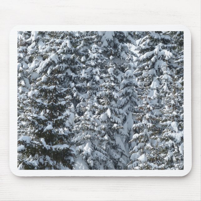 Mousepad Textura de árvore de abertura de neve (Frente)