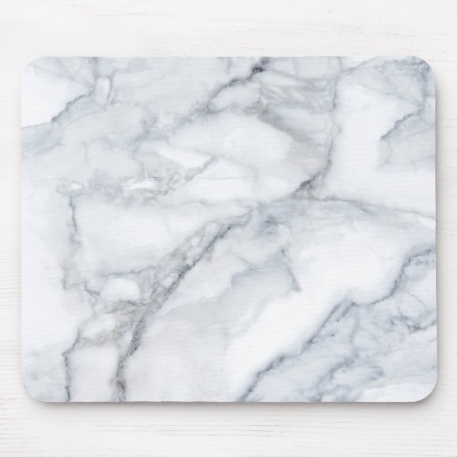 Mousepad Textura de Carrara Calacatta, mármore branco (Frente)