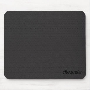 Mousepad Textura de couro preto - Pad de mouse monograma pe