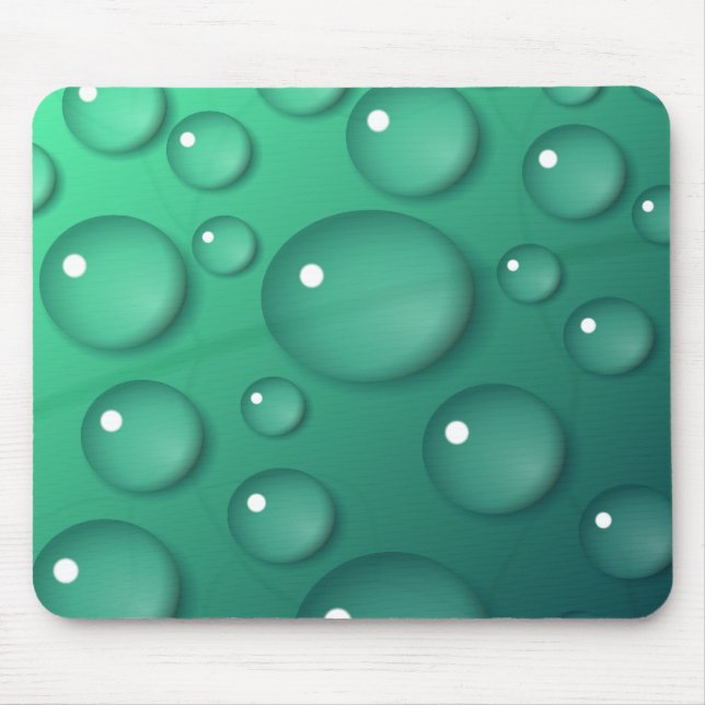 Mousepad Textura de derramamento de chuva em teal (Frente)