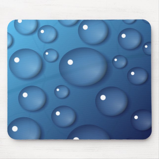 Mousepad Textura de gota de água azul (Frente)