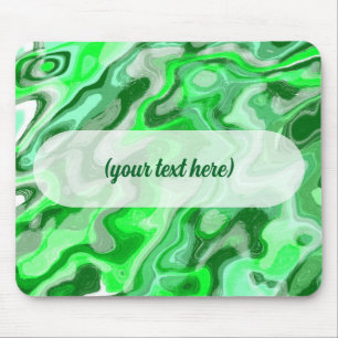 Mousepad Textura de Mármore Verde Esmeralda Pintura Líquida
