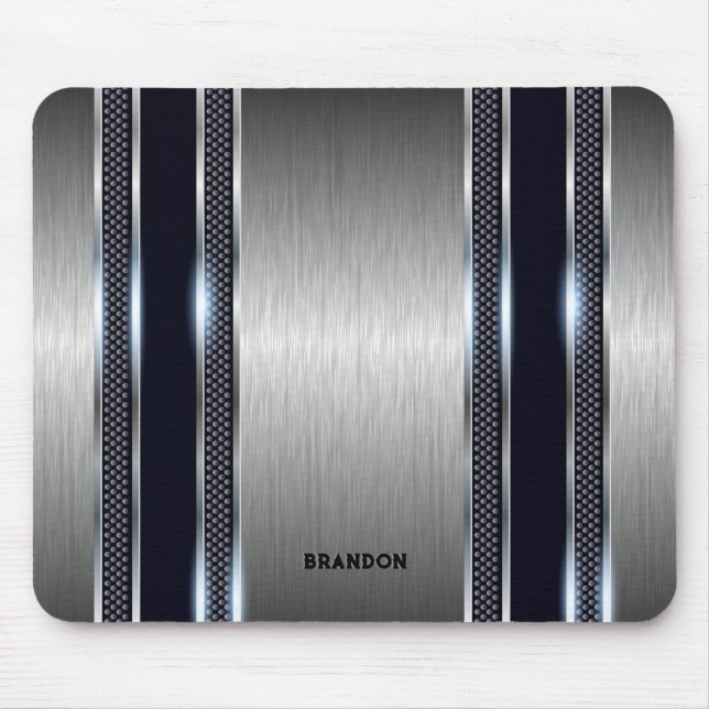 Mousepad Textura geométrica das cinzas metálicas (Frente)