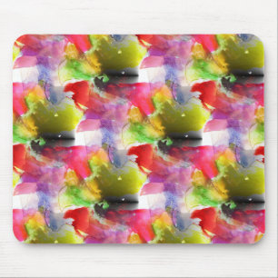 Mousepad Textura vermelha, aguarela amarela do design