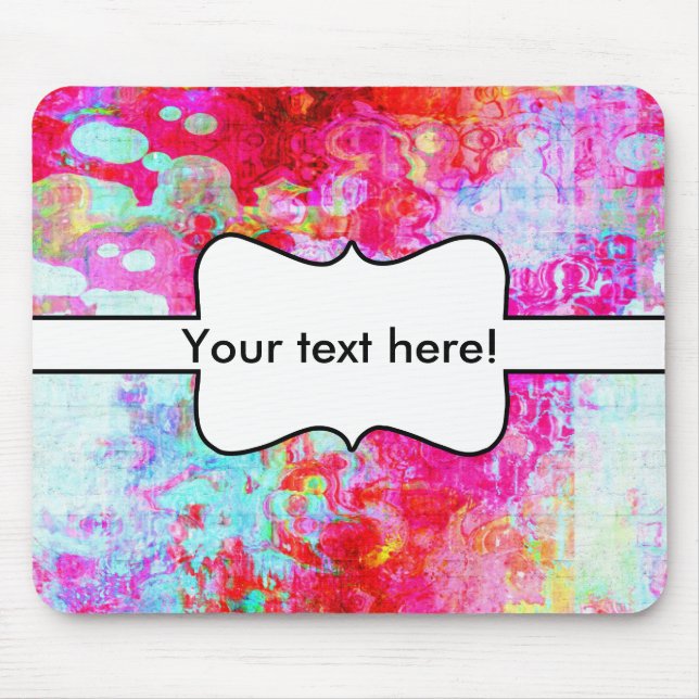 Mousepad Textura vermelha rosa (Frente)