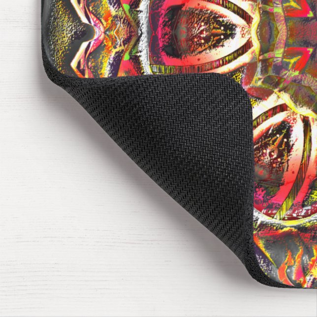 Mousepad Textura vermelha russa do caleidoscópio mimado (Canto)