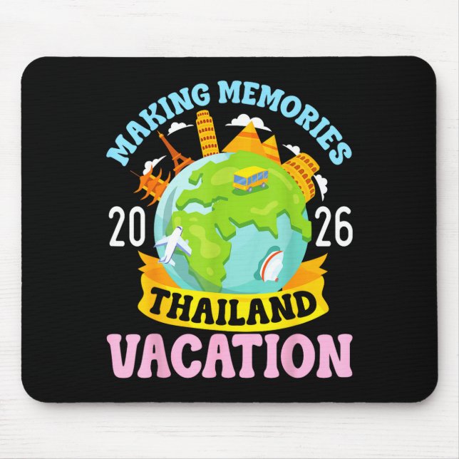 Mousepad Thailand Vacation 2026 Travel Making Memories Fami (Frente)