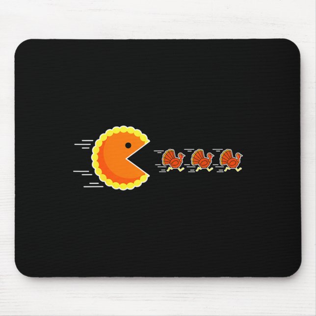 Mousepad Thanksgiving Pumpkin E Chasing Turkey Gamer Men Wo (Frente)