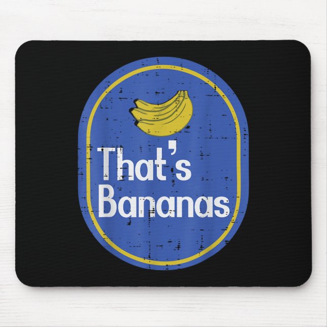 Mousepad Thats Bananas Sticker Fruit Costume Halloween Men  (Frente)