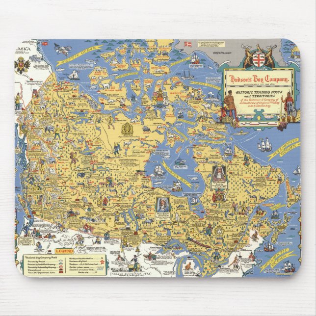 Mousepad The Bay Company - Mapa do Canadá (Frente)