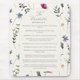 Mousepad The Beatitudes Matthew 5:3–12 Floral Scripture