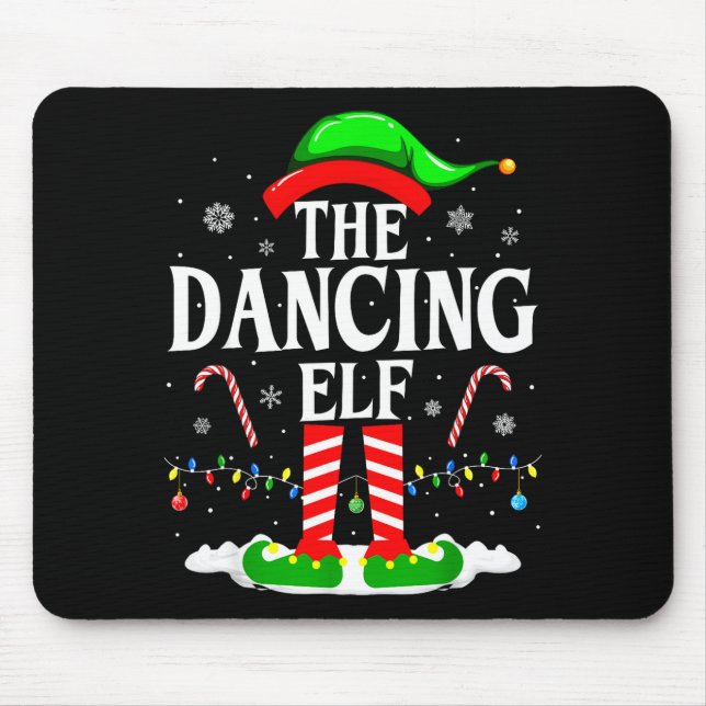 Mousepad The Dancing Elf Xmas Funny Family Matching Group C (Frente)