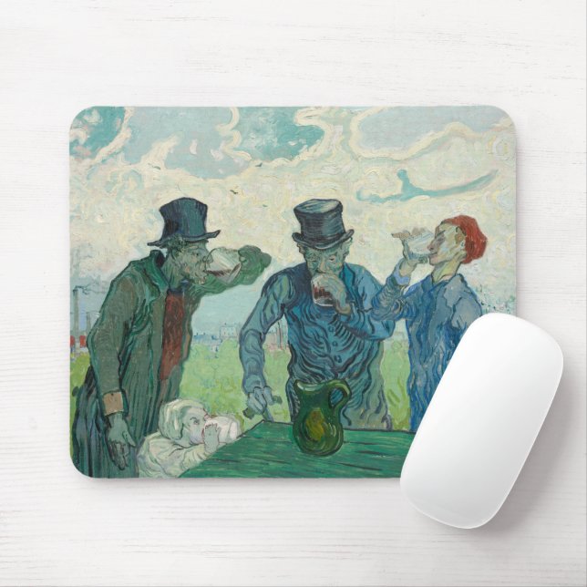 Mousepad "The Drinkers" por van Gogh Poste-Impressionista (Com mouse)