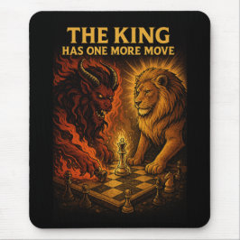 Mousepad The King Has One More Move — Lion vs Demon
