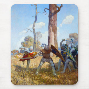 Mousepad The Slay of Sir Lamorak, c. 1922, por N.C. Wyeth