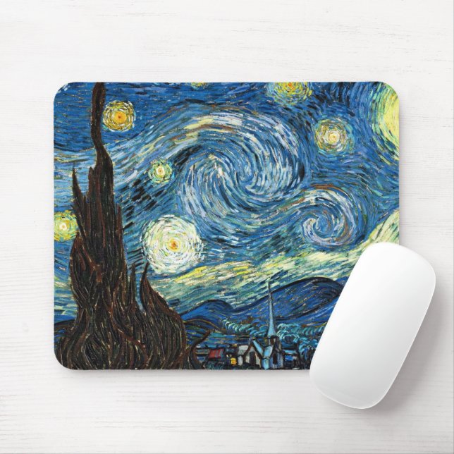 Mousepad The Starry Night by Vincent Van Gogh (Com mouse)