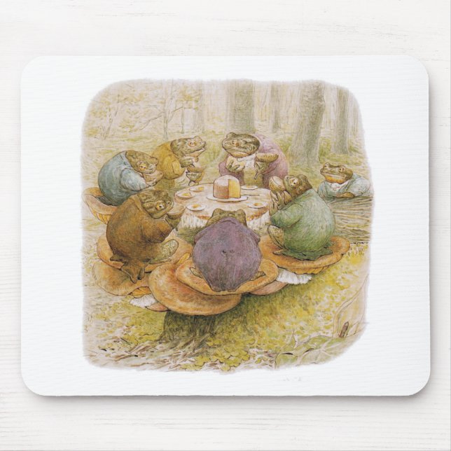 Mousepad The Toads Tea Party (por Beatrix Potter) (Frente)