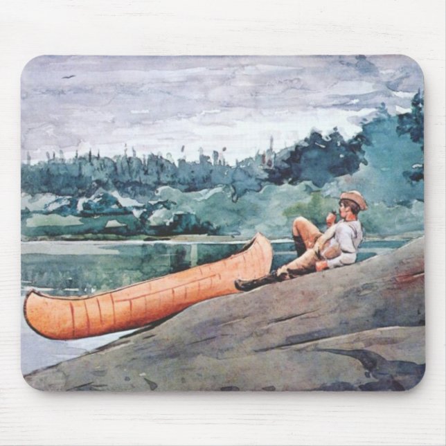 Mousepad The Wilderness Guide (por Winslow Homer) (Frente)
