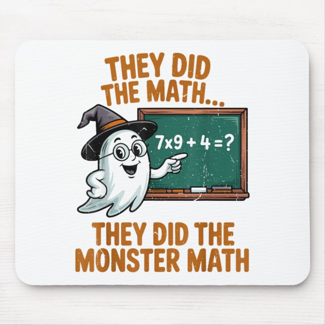 Mousepad They Did Monster Math Teacher Halloween Costume Pr (Frente)