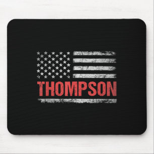 Mousepad Thompson Name American Flag - Sobrenome Thompson
