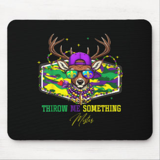 Mousepad Throw Me Soing Mister Mardi Gras Deer Beads Fleur 