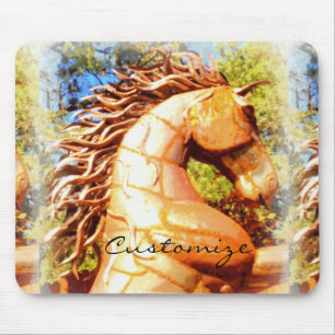 Mousepad Thunder_Cove, garanhão do mustang marrom