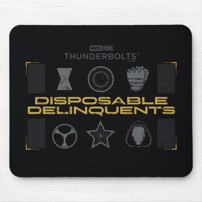 Mousepad Thunderbolts* | Disposable Delinquents (Frente)