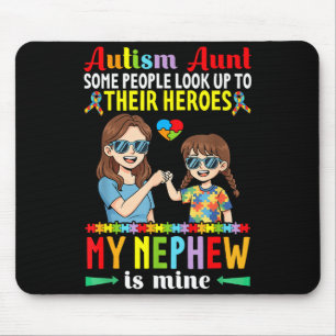 Mousepad Tia Autismo Meu Sobrinho É Meu Herói Conscientizaç