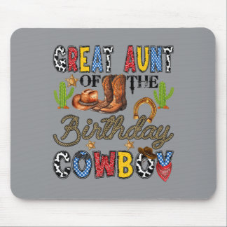Mousepad Tia Avó do Aniversário do Cowboy Western de Aniver