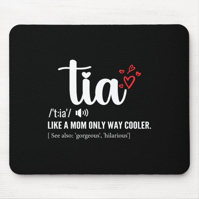 Mousepad Tia Como Uma Mãe Só Tia Dia de as mães Fria (Frente)