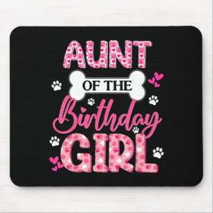 Mousepad Tia Da Menina Do Aniversário Tema Pata De Cachorro