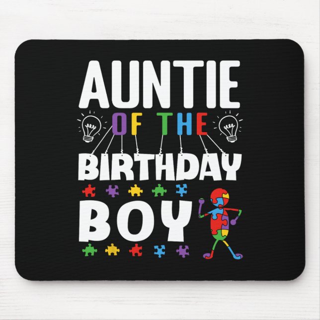 Mousepad Tia Do Autismo Autismo Quebra-cabeça (Frente)