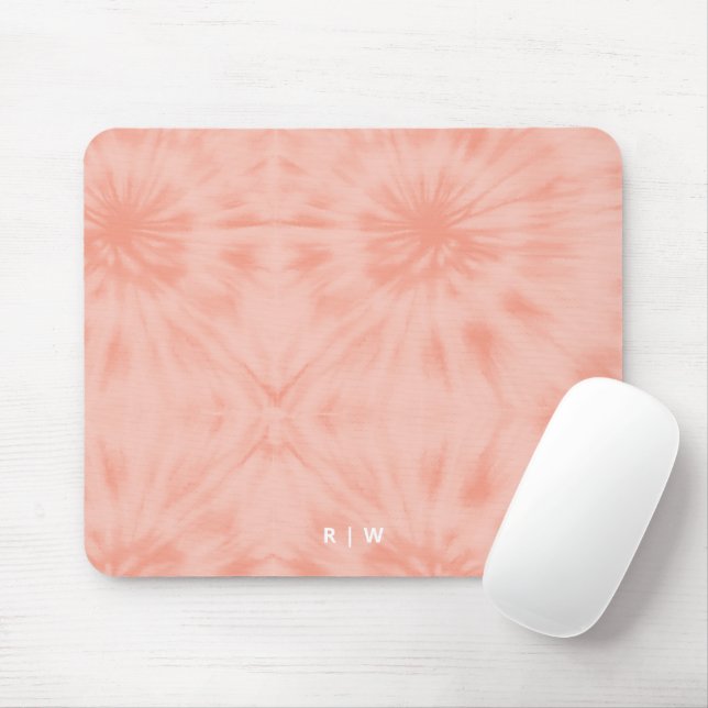 Mousepad Tia Dye | Coral Cor-de-rosa moderno Pastel (Com mouse)