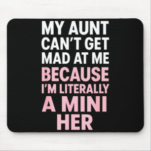 Mousepad Tia Engraçada Sobrinha Mini Ela Citação Família Co