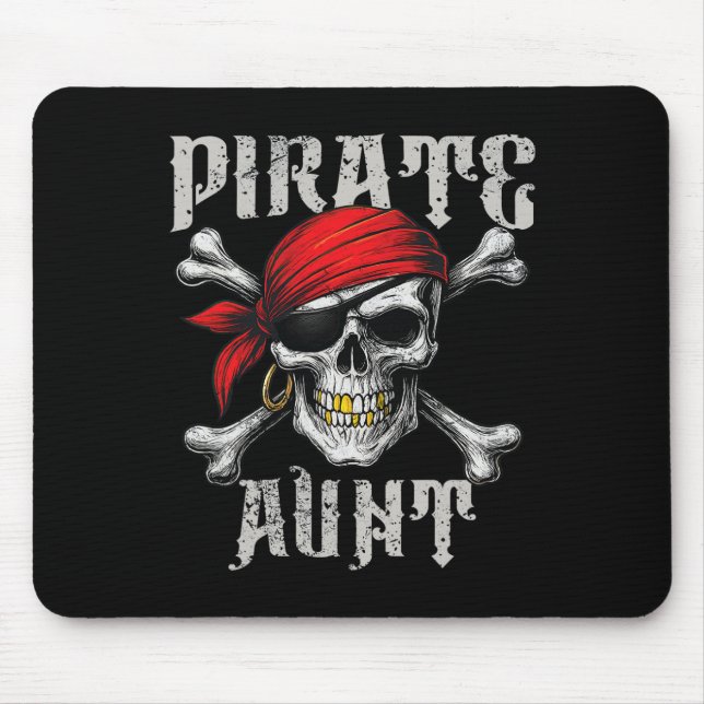 Mousepad Tia Pirata Jolly Roger Flag E Skull Crossbones (Frente)
