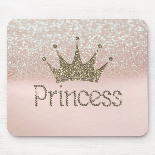 Mousepad Tíara Encantadora, Princesa, Bokeh Brilhante (Frente)