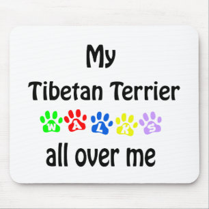 Mousepad Tibetano Terrier Walks Design