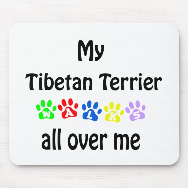 Mousepad Tibetano Terrier Walks Design (Frente)