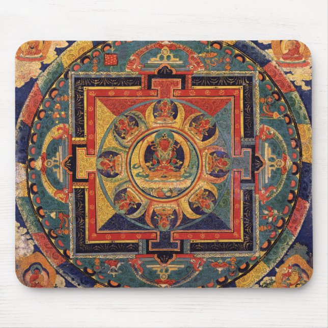 Mousepad Tibetano Thanka da antiguidade da mandala de (Frente)